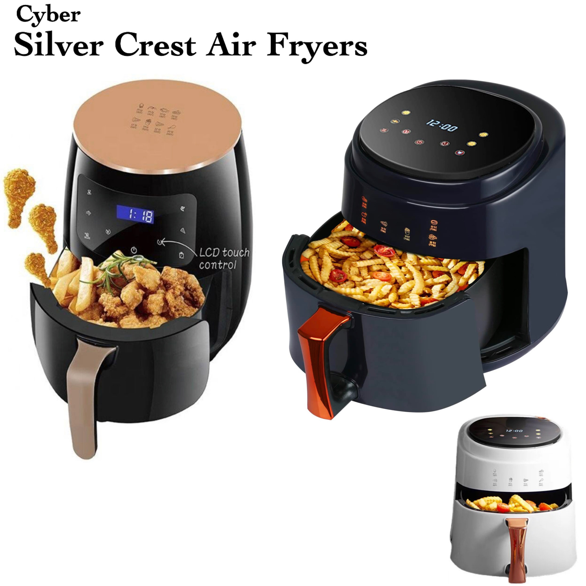 Cyber Silver Crest Branded Air Fryers