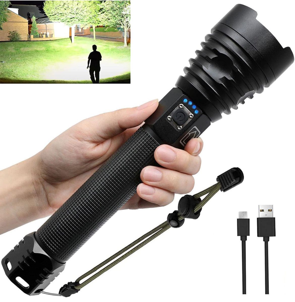 XHP90 Super Light Rechargeable Flashlight